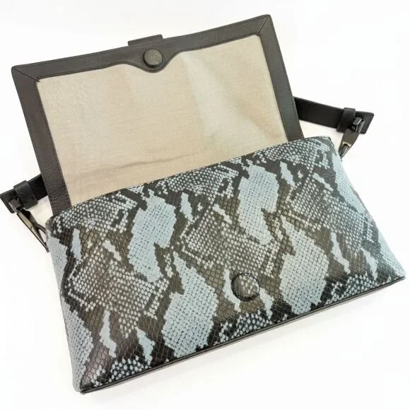 Pour La Victoire Womens Etage Convertible Leather Shoulder Bag Ice Multi Grey - Picture 5 of 16